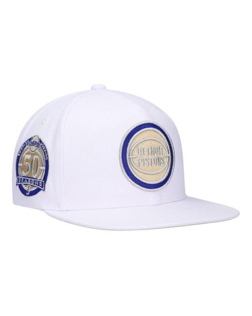 Men's Charlotte Hornets Mitchell & Ness White Hardwood Classics SOUL  Snapback Hat