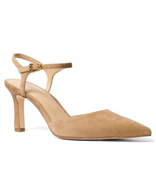 MICHAEL Michael Kors Metallic Amara Pointed Toe Mid Pumps