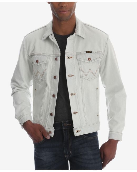 Wrangler White Men's Western Jean Jacket for men