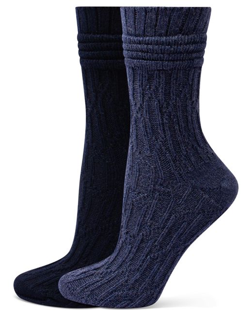 Hue Blue Bubble Cable Boot Sock 2 Socks