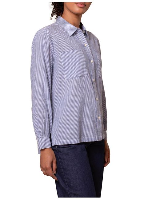 Celtic & Co. Purple Side Split Striped Shirt