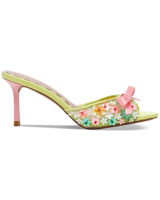 Betsey Johnson Multicolor Naddia Ditzy Floral Stiletto Slip-on Mules