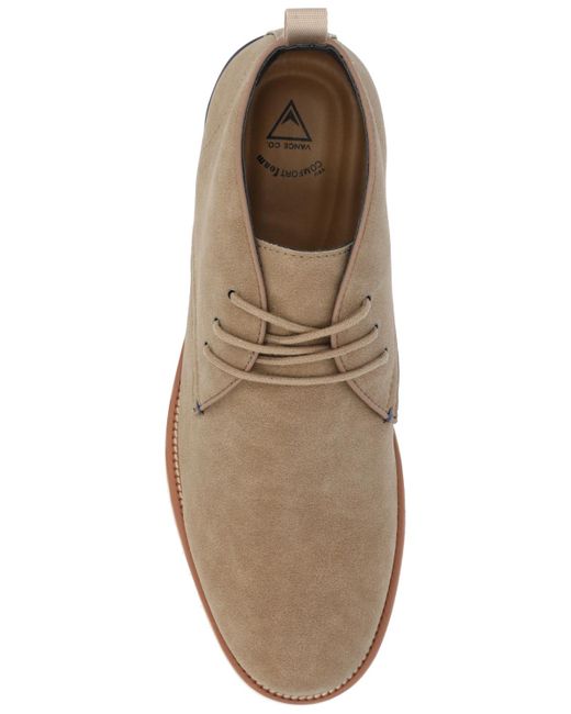 Vance Co. Natural Jimmy Plain Toe Chukka Boots for men