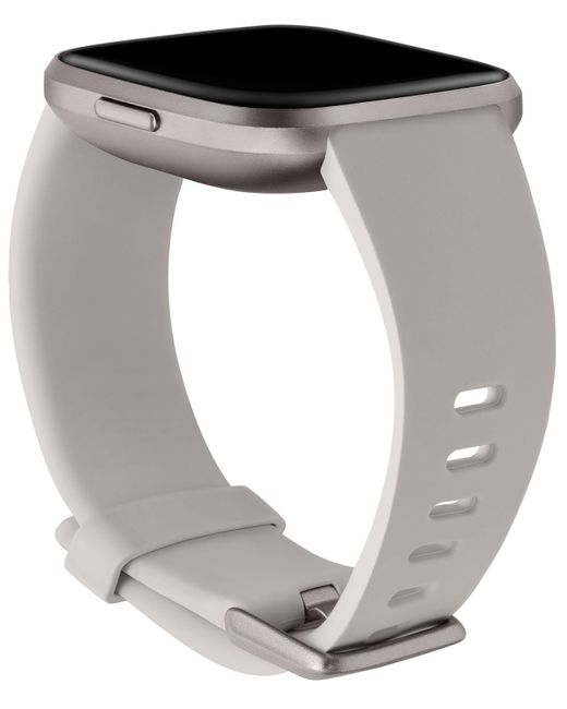 versa 2 black elastomer strap touchscreen smart watch 39mm