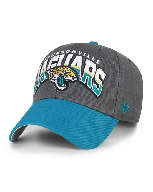 '47 Blue Jacksonville Jaguars Split Block Mvp Adjustable Hat for men