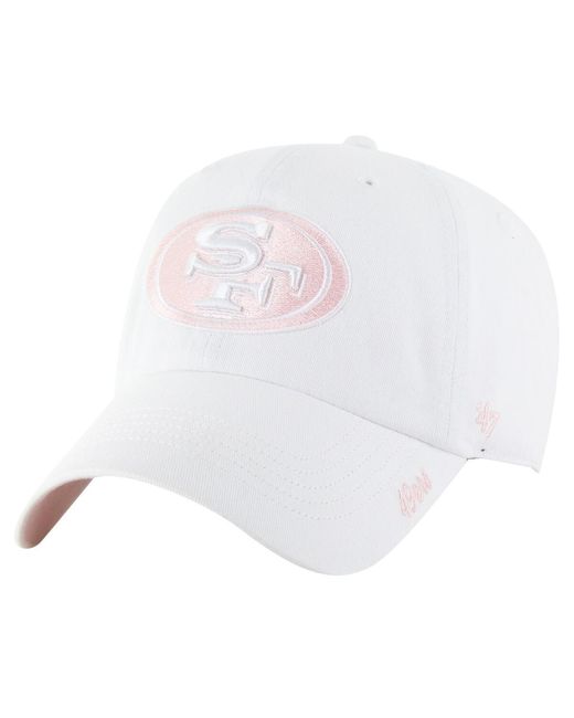 '47 White San Francisco 49ers Ballpark Cheer Clean Up Adjustable Hat