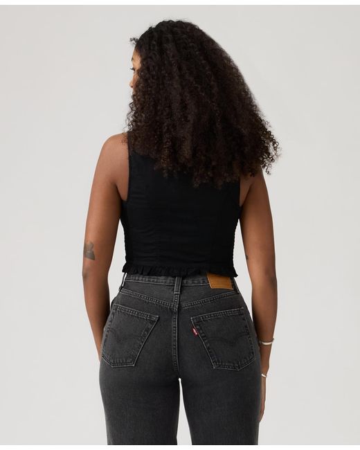 Levi's Black Teagan Mini Eyelet Blouse