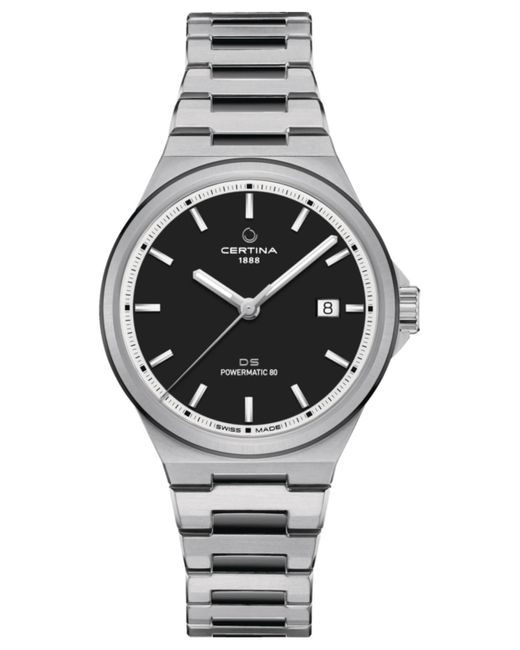 Certina Gray Swiss Automatic Ds-7 Powermatic 80 Stainless Steel Bracelet Watch 39mm