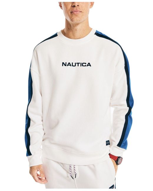 Nautica Multicolor Sustainably Crafted Colorblock Sweatshirt for men