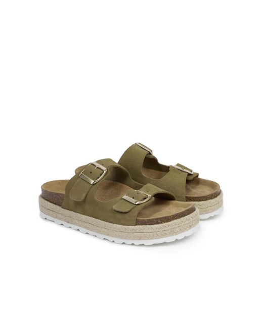 Celtic & Co. Green Double Buckle Sandal