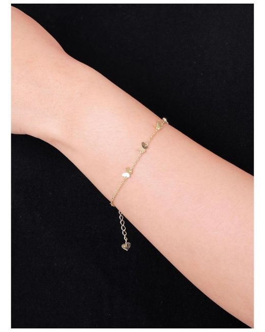 DEVATA Metallic Butterfly Chain Bracelet