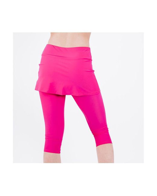 Calypsa Pink Plus Size Skirted Swim Capris