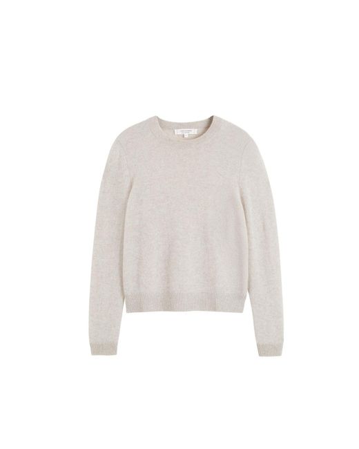 Chinti & Parker White Chinti And Parker Cloud Cashmere Cropped Pullover