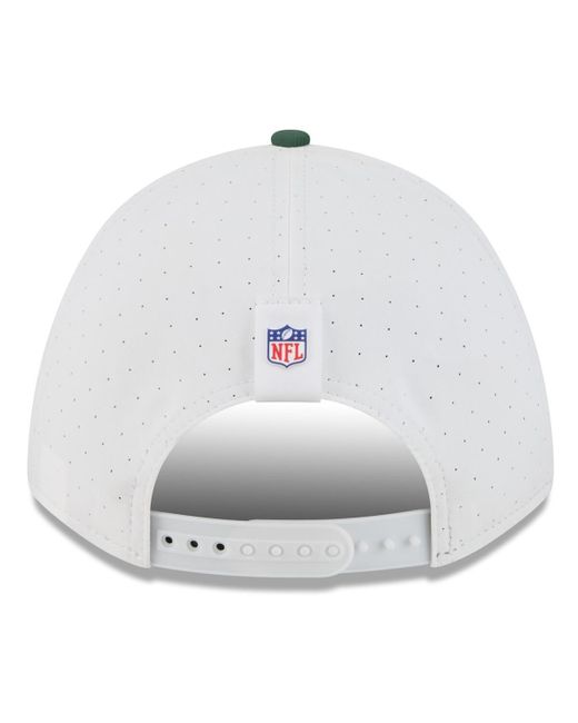 KTZ White/green Bay Packers 2025 Nfl Training Camp A-frame 9forty Adjustable Hat for men