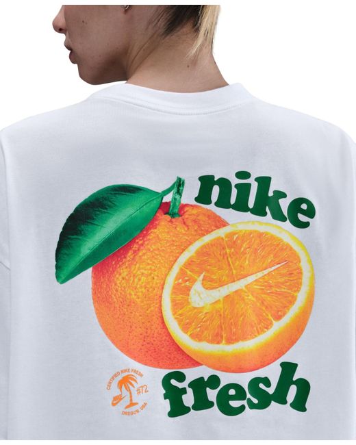 Nike White Sportswear Oversized Short-sleeve Graphic T-shirt