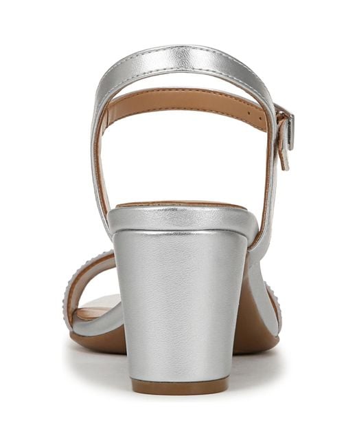 Naturalizer Metallic Bristol Block Heel Dress Sandals
