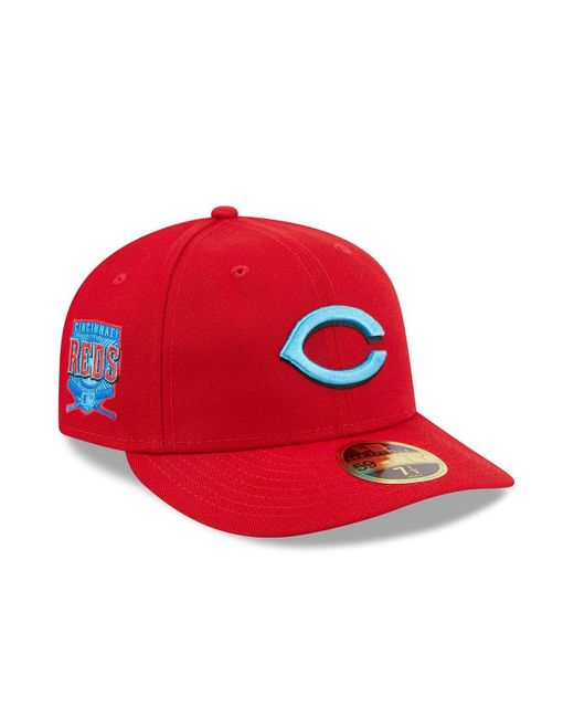 KTZ Red Cincinnati Reds 2023 Mlb Father's Day Low Profile 59fifty Fitted  Hat for Men