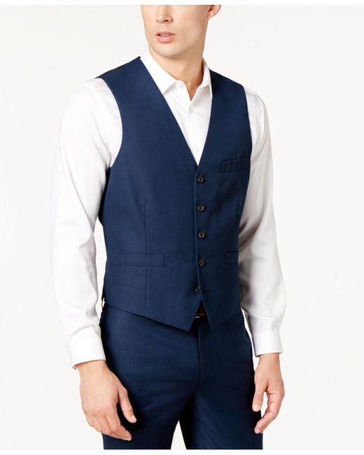 INC International Concepts Slim-fit V-neck Vest In Blue For Men - Lyst