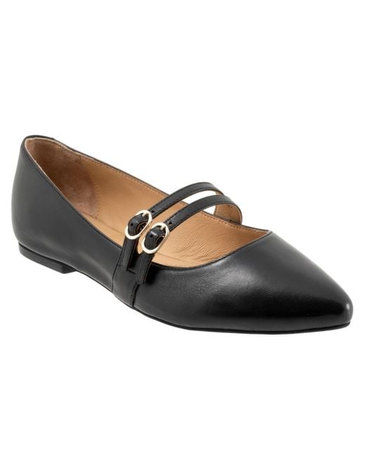 Trotters Black Emerald Flat