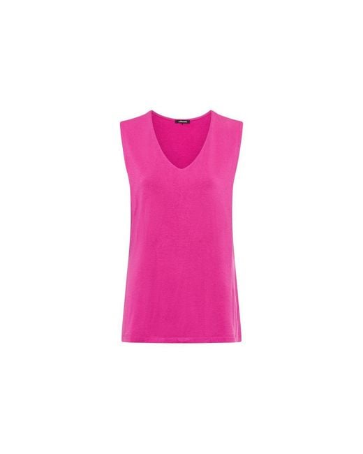 Olsen Pink Sleeveless Shell