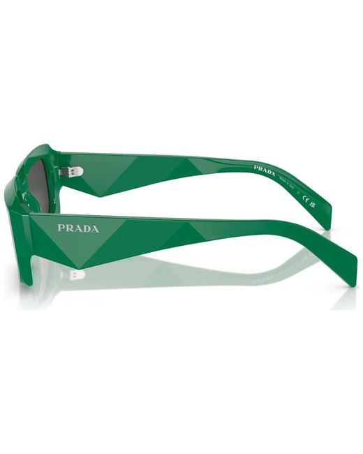 Prada Green Sunglasses, Pr 27zs for men