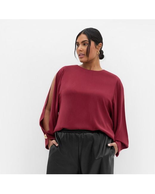 City Chic Red Katie Shirt