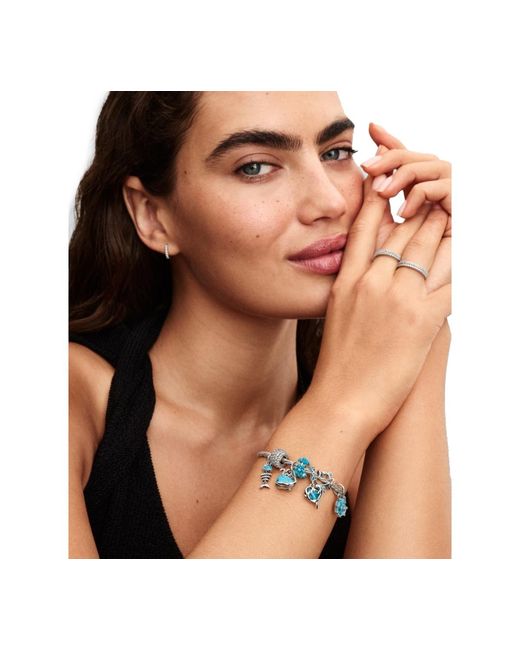 Pandora Blue Fishbone Dangle Charms