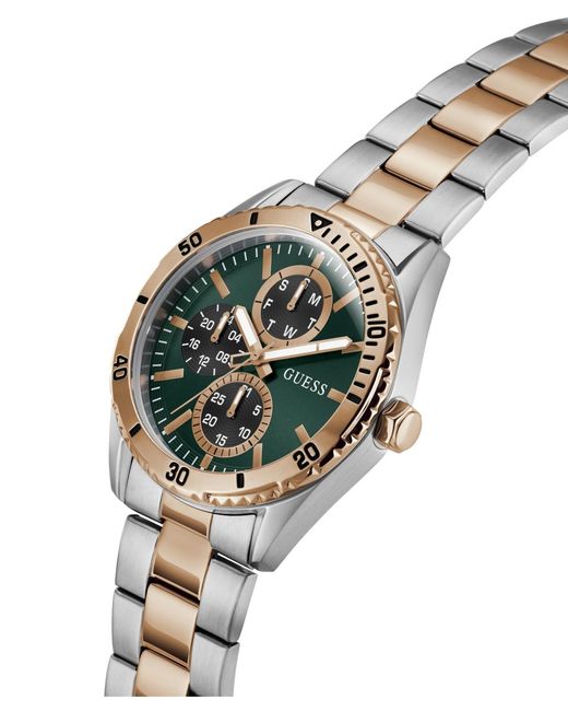 Guess Metallic Two-tone Multi-function Watch for men