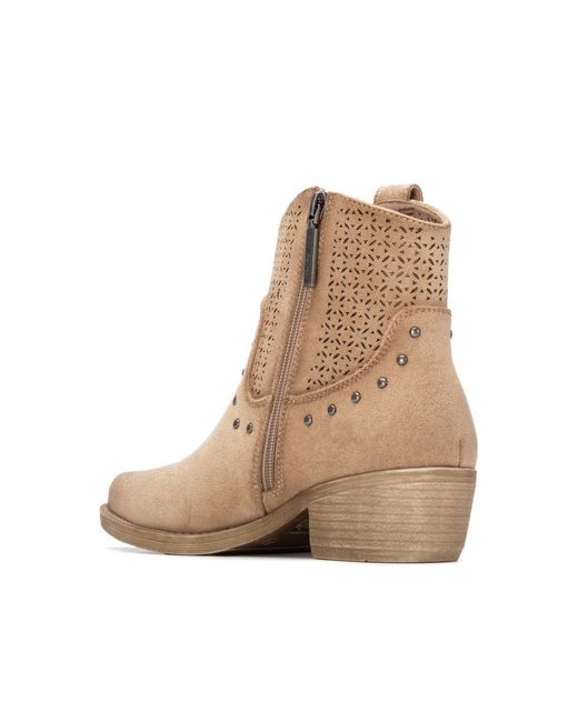 Xti Natural Refresh Collection Suede Ankle Booties
