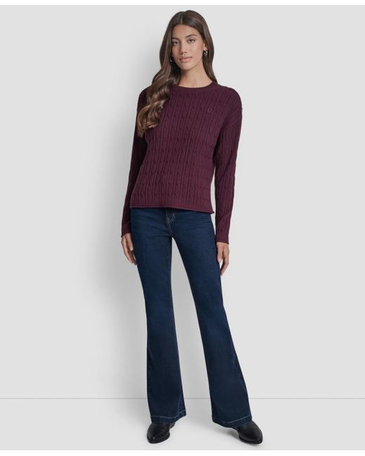 DKNY Purple Crewneck Sweater