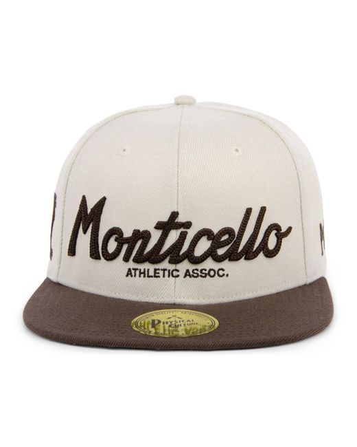 Physical Culture Natural Monticello Athletic Association Black Fives Snapback Adjustable Hat for men