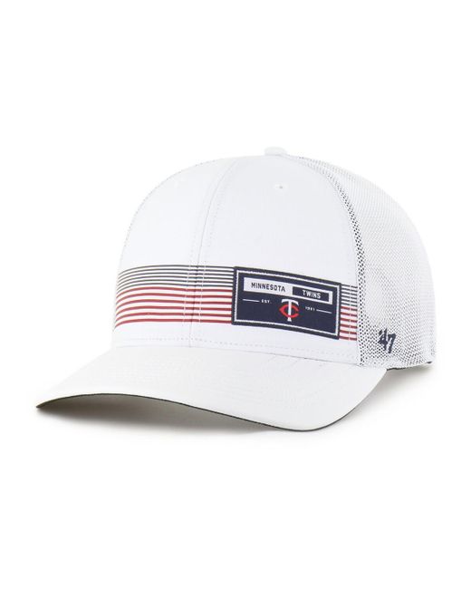 '47 White Minnesota Twins Rangefinder Brrr Trucker Adjustable Hat for men