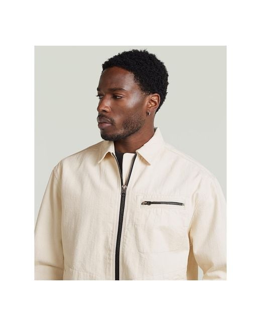 G-Star Natural Zip Coach Jacket for men
