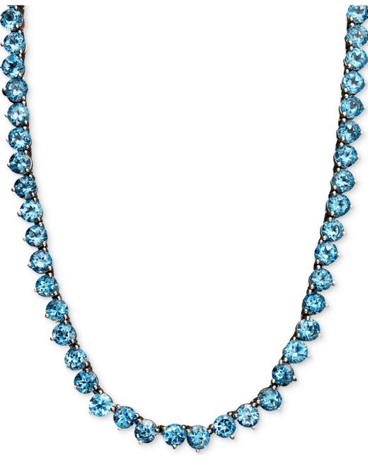 Macy's Blue Amethyst Necklace (30 Ct. T.w.