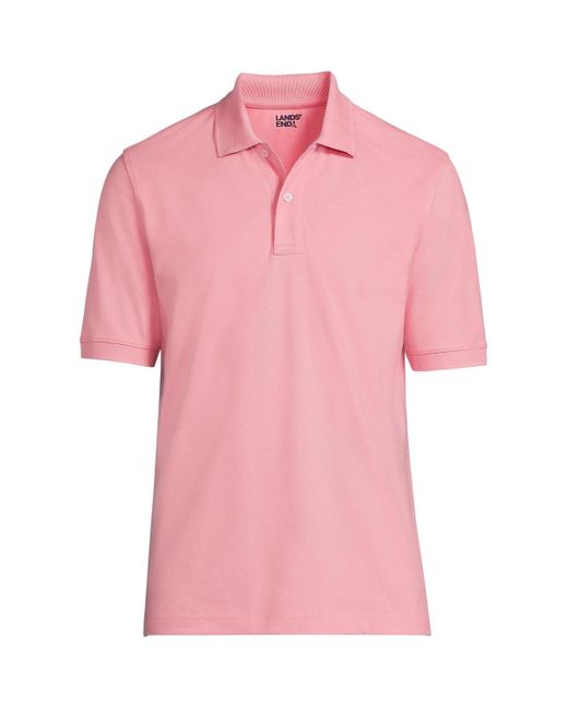 Lands' End Pink Short Sleeve Comfort-first Mesh Polo Shirt for men