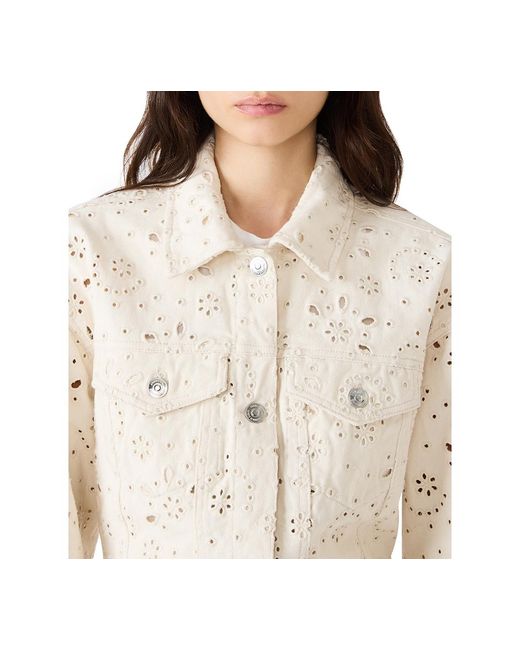 Steve Madden White Henrietta Button-front Jacket