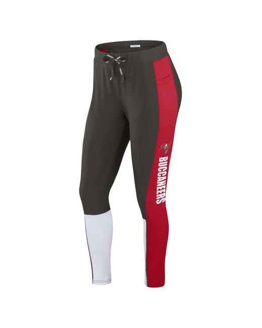 WEAR by Erin Andrews Pewter/red Tampa Bay Buccaneers Color-block leggings