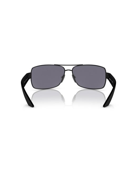 Prada Pink Linea Rossa Rectangle Sunglasses for men