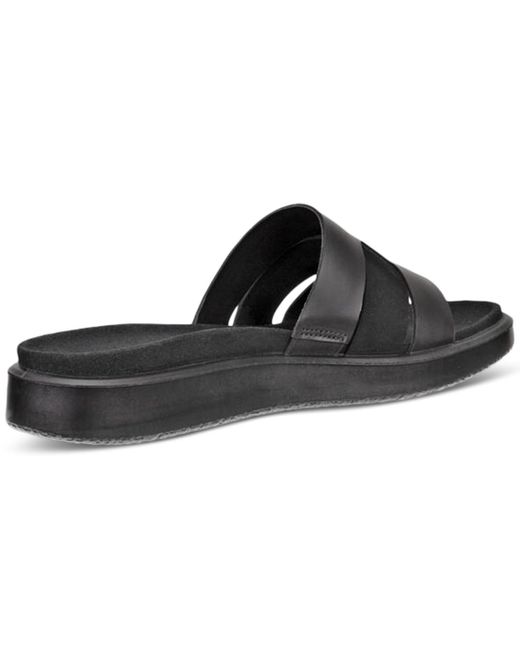Ecco Black Flowt Oasis Slide Sandals