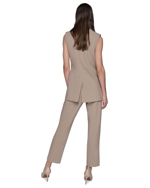 Karl Lagerfeld Brown Double-breasted Vest