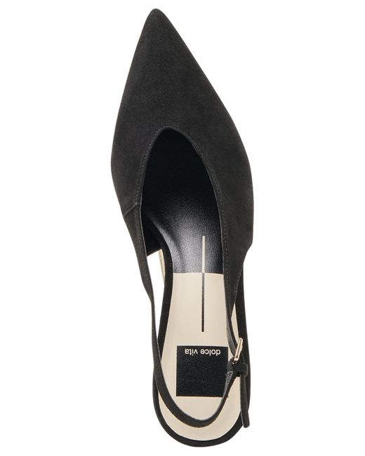 Dolce Vita Black Alenna Kitten-heel Slingback Pumps