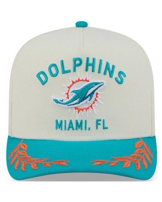 KTZ Blue Cream/aqua Miami Dolphins 2025 Nfl Draft A-frame 9fifty Snapback Hat for men