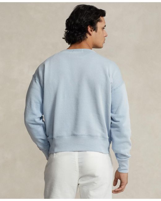 Polo Ralph Lauren Blue Vintage-fit Fleece Graphic Sweatshirt for men