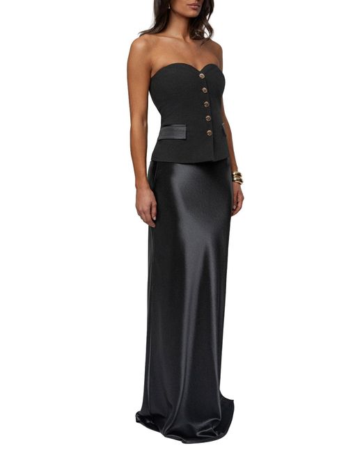 JLUXLABEL Black Button Front Vest