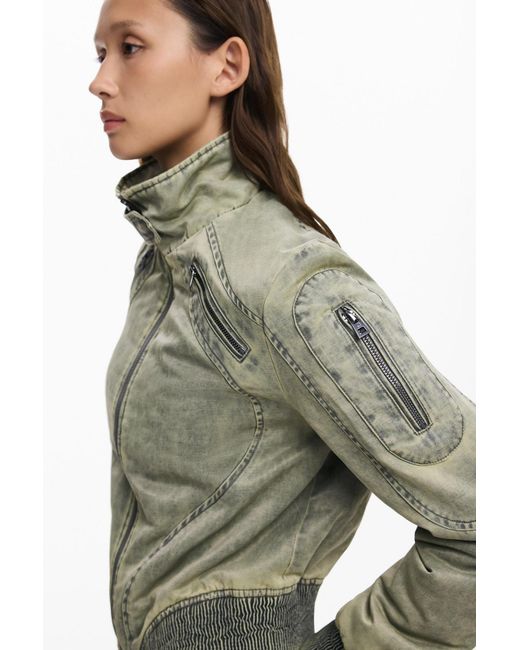 Desigual Green Short Jacket