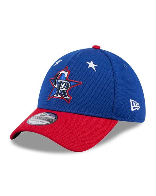KTZ Blue/red Colorado Rockies 2025 Mlb All-star Game Workout 39thirty Flex Hat for men