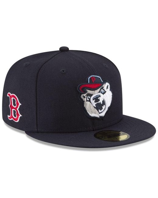 MILBポータケットレッドソックス キャップ KTZ Pawtucket Red Sox Milb X Mlb 59fifty Fitted Cap in Blue