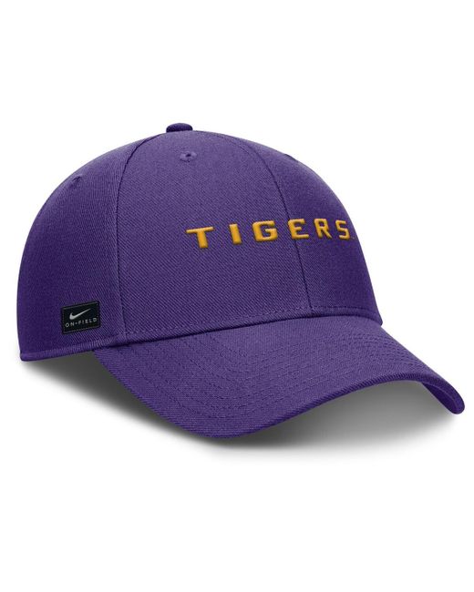 Nike Purple Lsu Tigers 2025 On-field Rise Performance Adjustable Hat for men