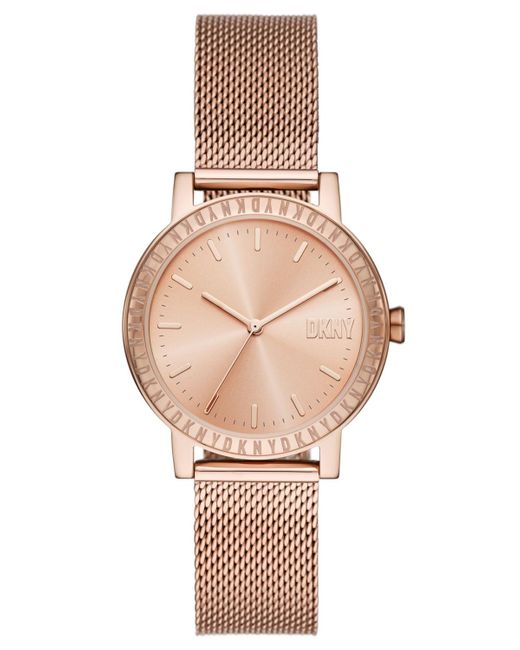 DKNY Pink Soho D Three-hand Stainless Steel Watch 34mm
