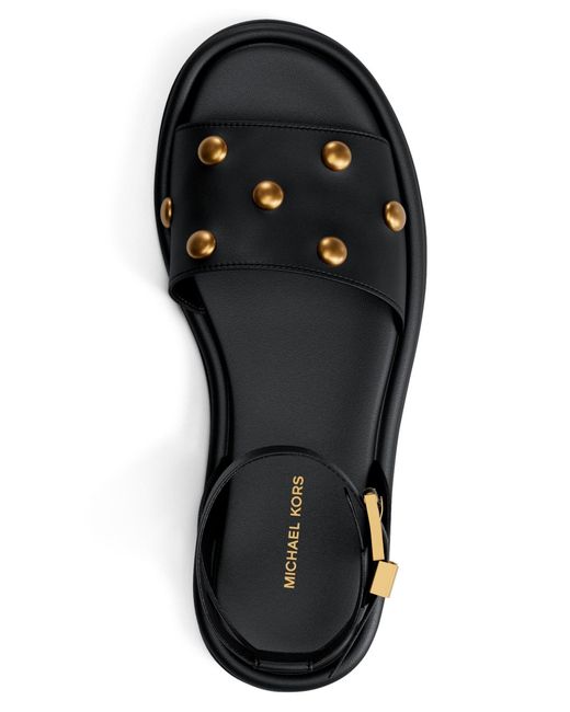 Michael Kors Black Michael Rosetta Flat Sandals